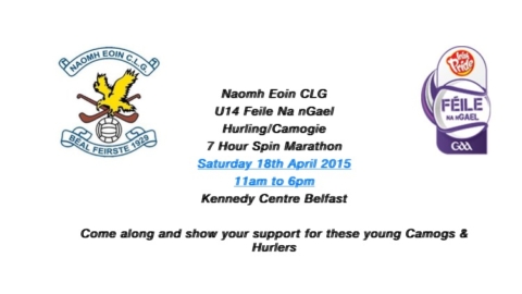 Feile Sponsored Spin – 18th April @ Kennedy Centre