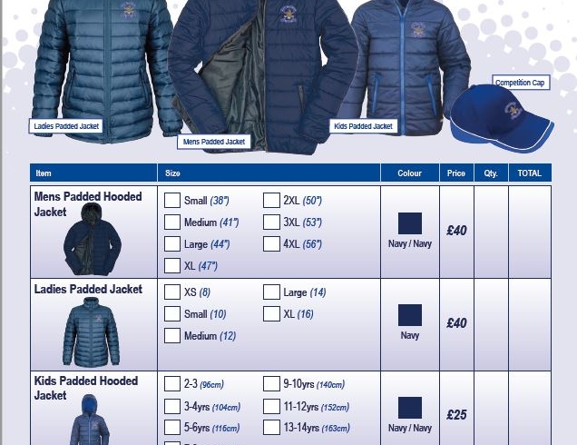 New club jackets available