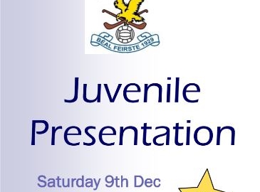 Juvenile Presentation – 9th December